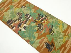 アンティーク　唐風景模様織り出し袋帯（材料）